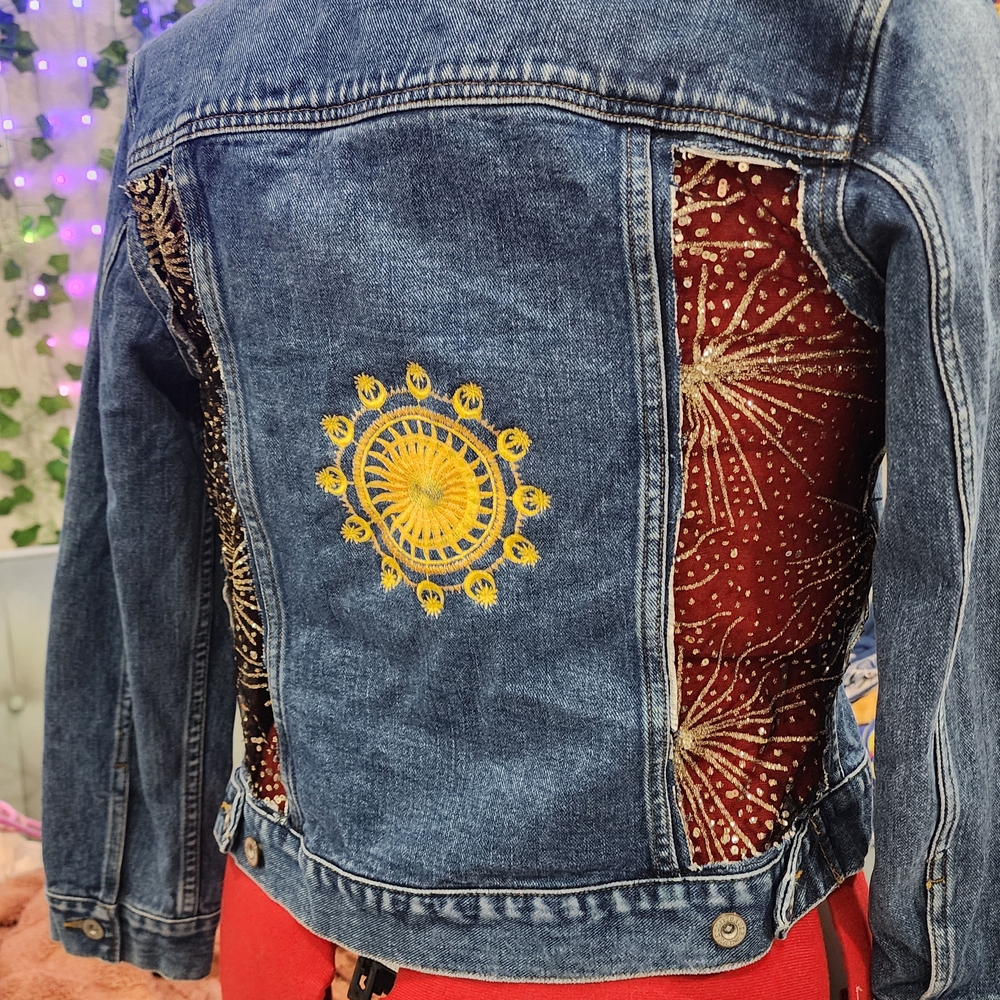 Sun Burst Custom Denim Jacket